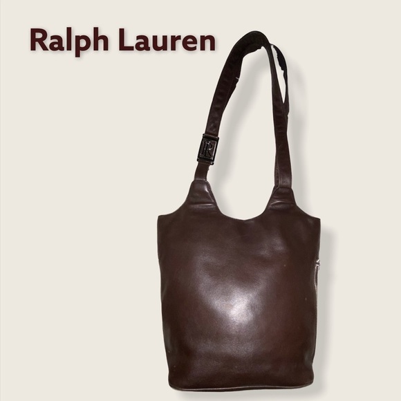 RALPH LAUREN ~ Soft Brown Leather ~ Shoulder Bag - Picture 3 of 15